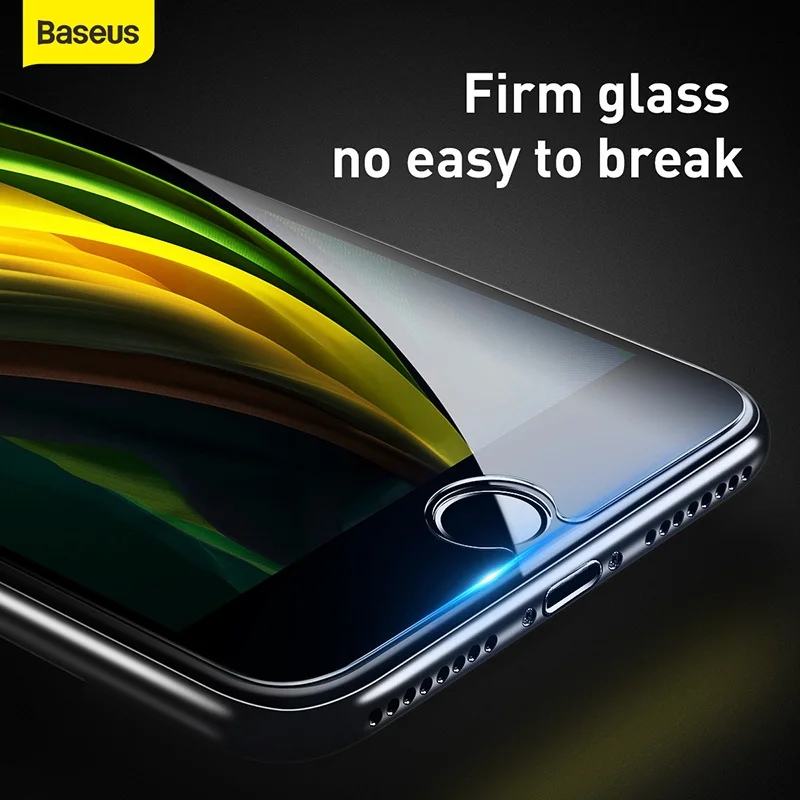 Baseus Tempered Glass for iPhone SE2 0.3mm Full Coverage Screen Protector SE 2020 2pcs Cover Protective Film | Мобильные телефоны и