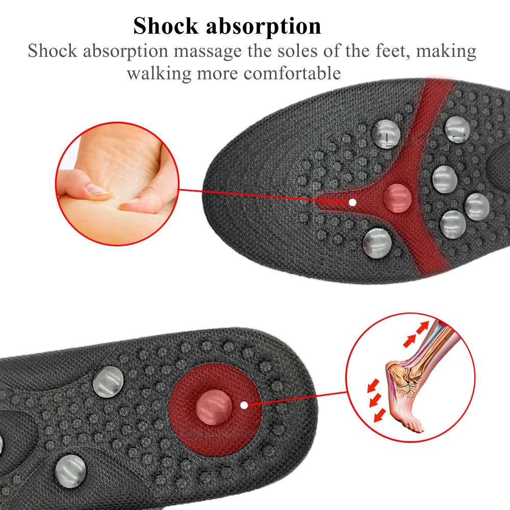KOTLIKOFF Foot Massage Insoles Magnetic Insole Physiotherapy Therapy Acupressure Shoe Pads Slimming for Weight Loss | Обувь