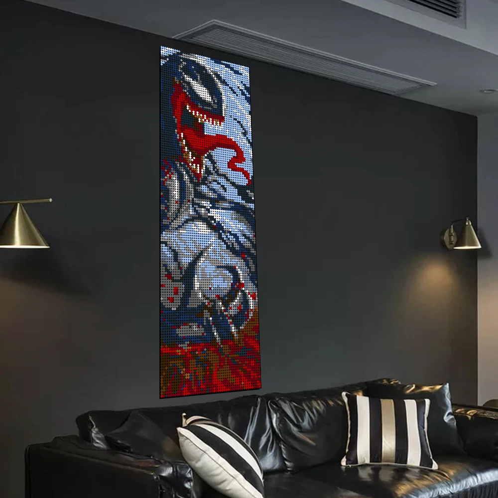 

6912 шт. Пиксельная мозаика Venomed серии супергероев DIY строительные блоки Moc, Декор, детские игрушки, подарки для детей