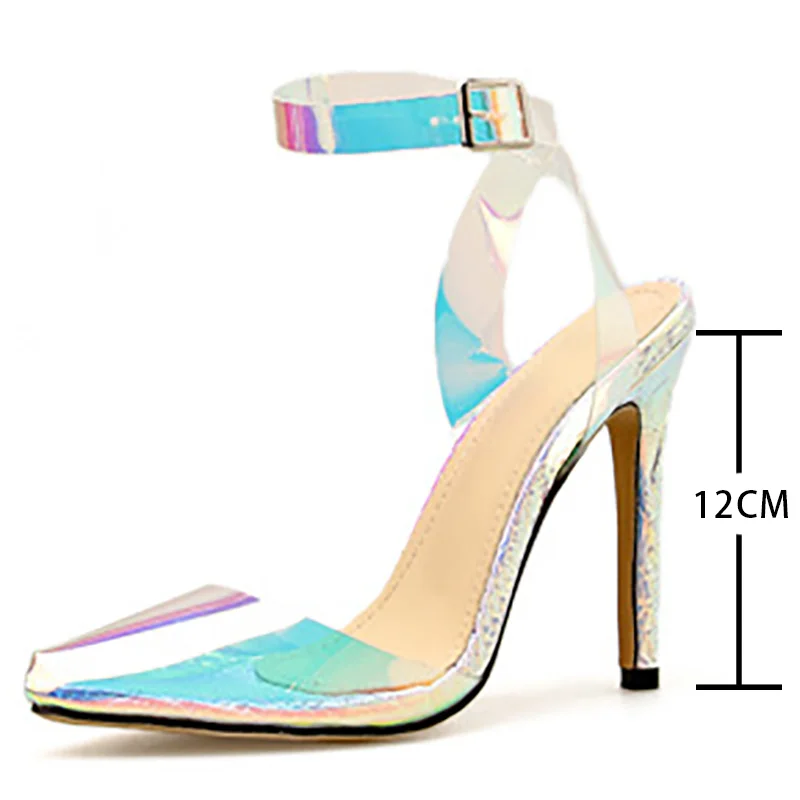 

Heels Shoes Woman Sandals Women Shoes High Heels Transparent Summer Sandals PVC Ankle Strap Thin Heel Pumps Sexy Fashion Shoes