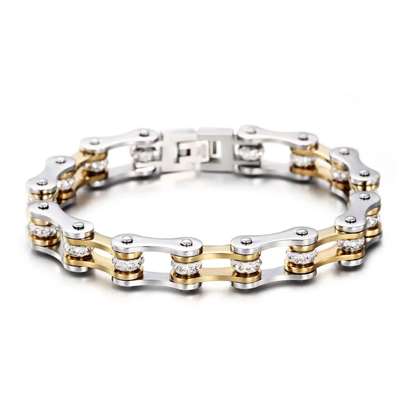 Модные байкерские браслеты унисекс ювелирные изделия браслет цепочка из