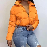 warm autumn winter 2021 women coats fashion long sleeve zipper jackets solid slim thick female casual bread outerwear
