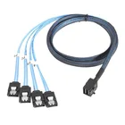 12 ГБсек. MINI SAS line SFF-8643 to 4 SATA one с четырьмя кабелями для передачи данных