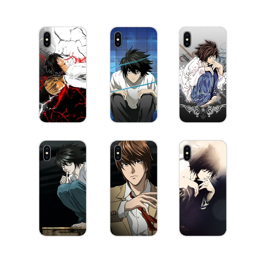 Аниме тетрадь смерти L Аксессуары для телефона Чехлы Apple iPhone X XR XS 11Pro MAX 4S 5S 5C SE 6S 7 8