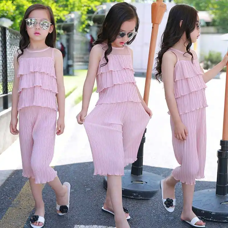 Детский комплект одежды для крупных девочек 2020 летняя одежда детей модная и