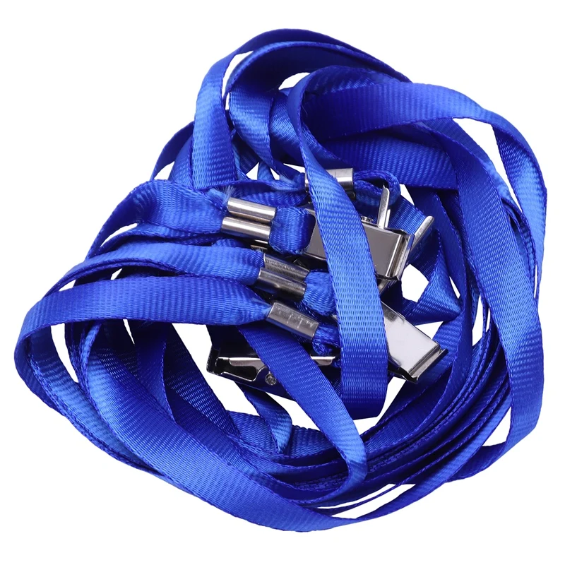 5 шт. зажим металлический синий шнурок шейный ремешок для держатель карт|Бейджи и