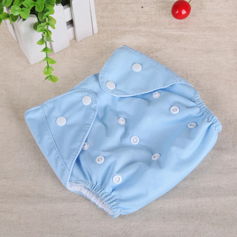 Pa&ntilde;ales de tela ecol&oacute;gicos para beb&eacute;, bragas impermeables reutilizables, Color s&oacute;lido, 0 a 1 a&ntilde;o, 1 unidad-5