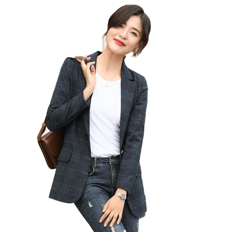 Женский Повседневный блейзер с длинным рукавом элегантная официальная офисная