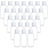 50pcs 103050100ml plastic shampoo bottles empty transparent plastic pack clamshell water bottle clear flip top cap containers