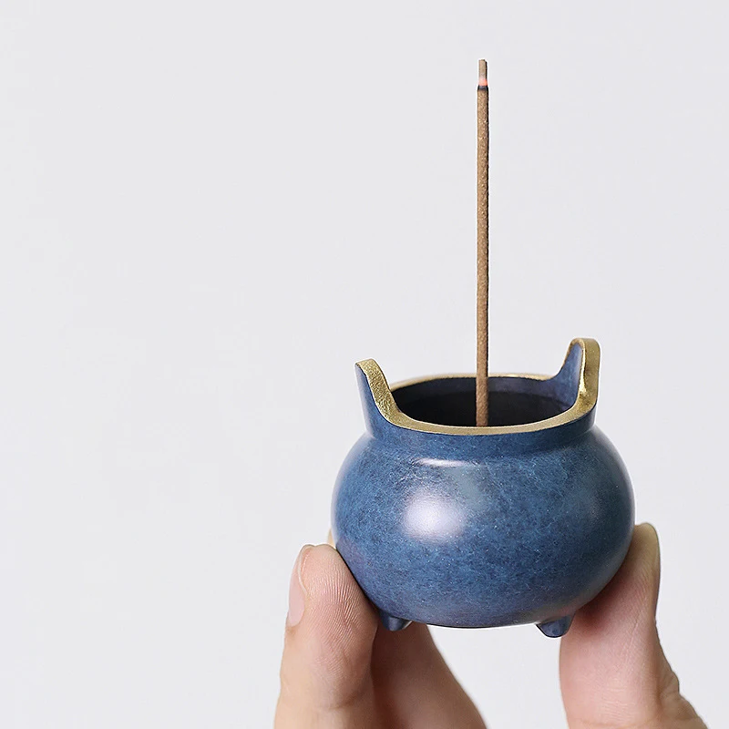 

Incense burner copper dish Incense Holder Burner Brass Mini Sandalwood Censer Incense New