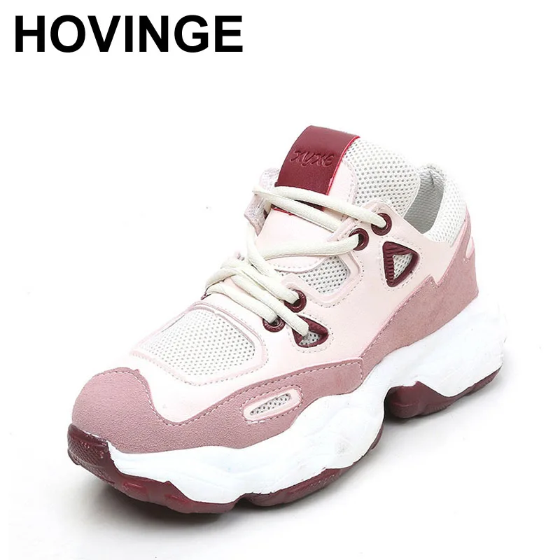 HOVINGE/кроссовки женская дышащая обувь на танкетке уличные женские кроссовки