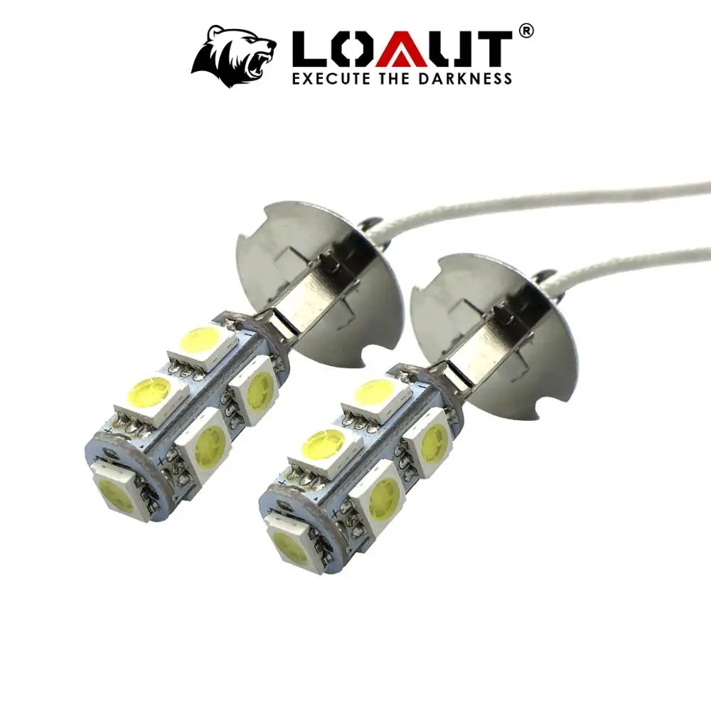 H3 светодиодная лампа супер яркие 5050 9 SMD белые 6000k Противотуманные фары для