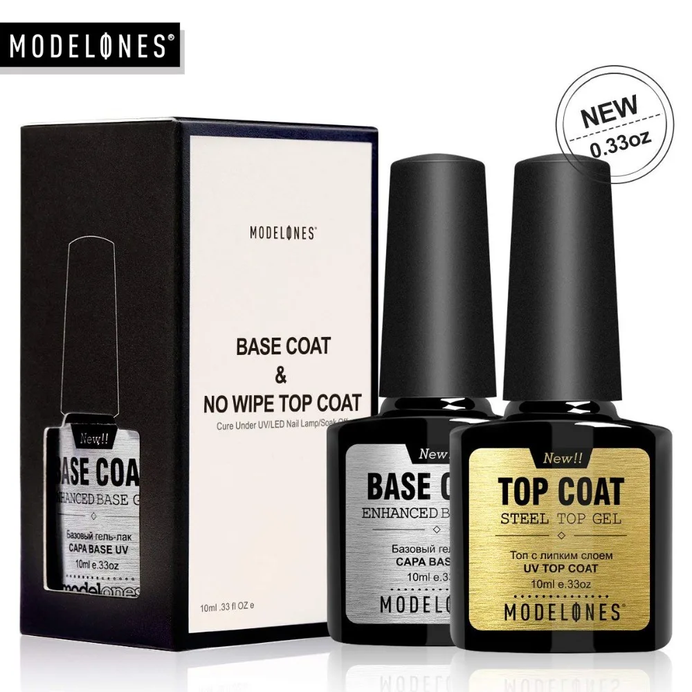 Гель лак Modelones профессиональный для ногтей 10 мл основа и верхнее покрытие Праймер