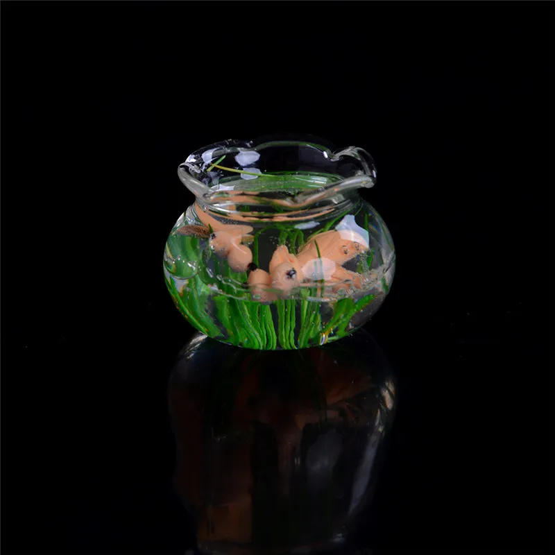 Стеклянная миска для аквариума 1 шт. 1:12 миниатюрного кукольного домика 1/12 |