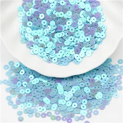 ab blue 4 мм мини-блестки, пайетки, ПВХ плоский круглый блеск, красочные блестки, блестки для рукоделия, одежды, Lentejuelas Para Coser 20 г - Цвет: ab blue