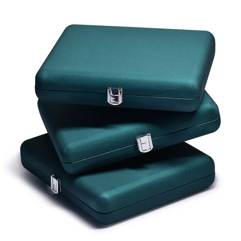 

JINSKY Luxury Jewelry Box Micro Fiber Leather Jewelry Storage Organizer Ring Pendant Box