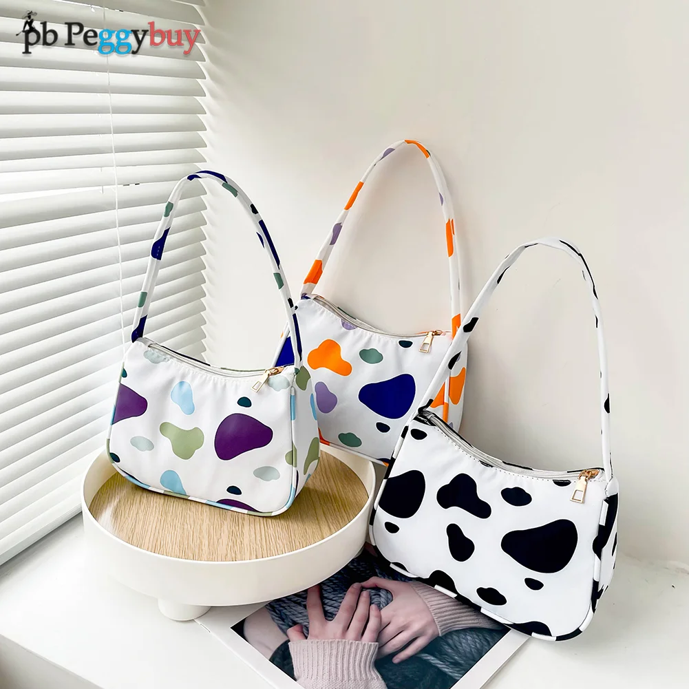 

Top-Handle Bags Nylon Animal Pattern Different Print Women Handbags Underarm Bags Small Purse for Travel Shopping