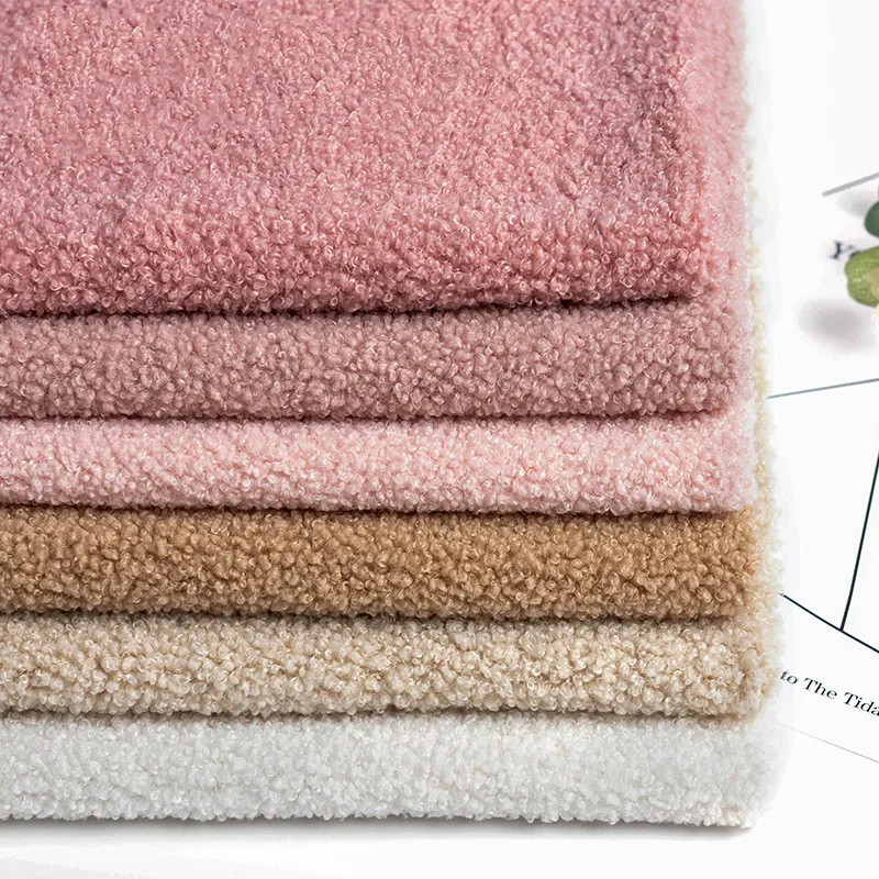 Искусственный мех Тедди ткань 160 см в ширину из ягненка флисовая для осени и зимы