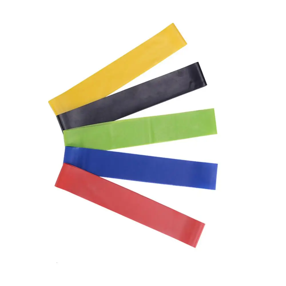 

5pcs Yoga Resistance Rubber Bands Indoor Outdoor Fitness Equipment 0.35mm-1.1mm Pilates Sport Training Workout Elastic Bands