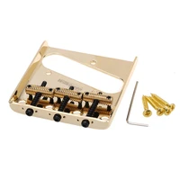 wilkinson 54mm2 18 inch string spacing threaded ashtray tele bridge 3 saddles for telecaster style guitar gold