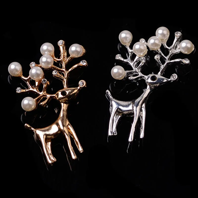2019New 30Pcs Pearl alloy Elk button for DIY handmade wild alloy hair jewelry accessoriess RM259