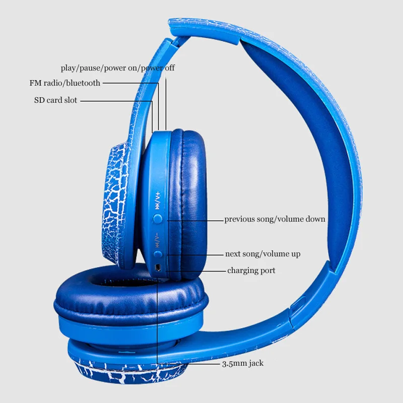 SMILYOU MS992 уникальные/трещины/беспроводные Bluetooth наушники, стерео гарнитура, Спортивные Bluetooth наушники для телефонов