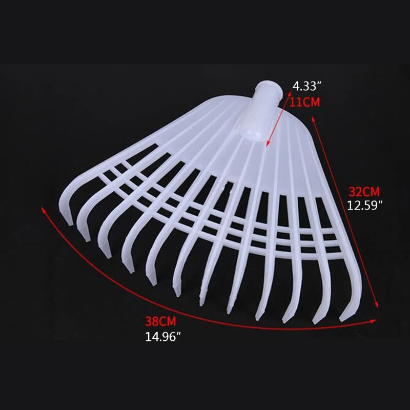 

12 Tooth Leaf Rake Agricultural Plastic Grass Rake Flower Planting Soil Rake