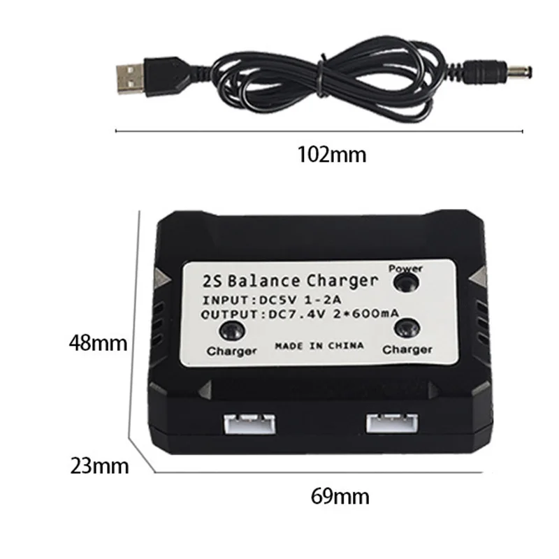 7 4 В 2S зарядное устройство коробка зарядный адаптер 2 в 1 для Syma X8C MJX X600 X101 Hubsan RC