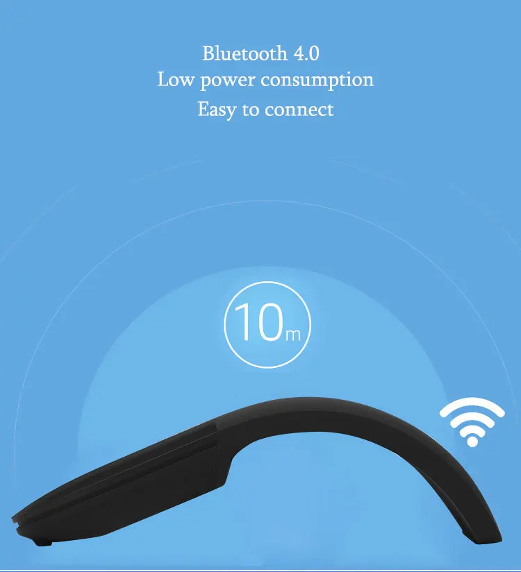 Bluetooth 4 0 складная беспроводная мышь дуговая сенсорная роликовая компьютерная
