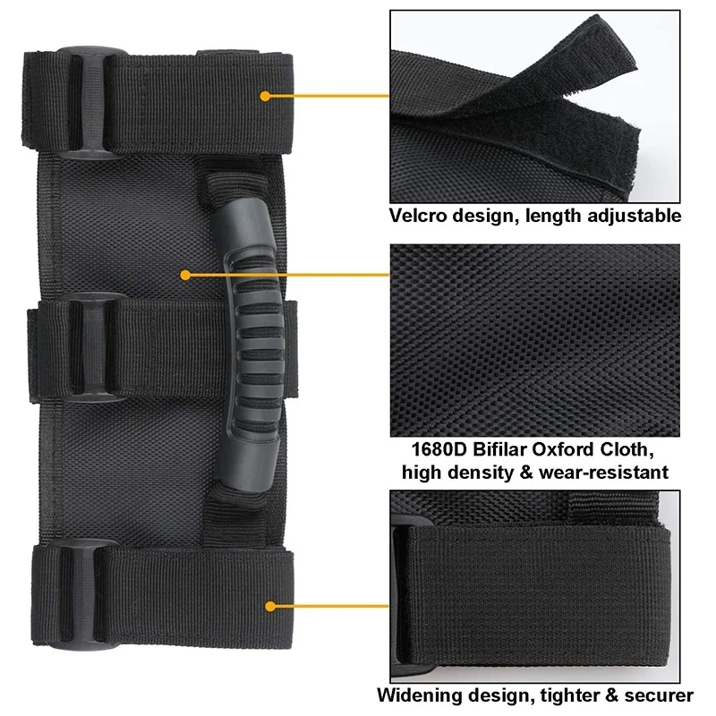 

(2 Pack )Grab Handle Set for Jeep Wrangler Roll Bars for 1987-2020 Models, Wrangler Accessories