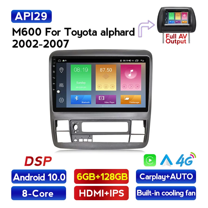 NaviFly 4G LTE IPS DSP Android автомобильный мультимедийный радиоплеер для TOYOTA alphard 2002 2003 2004 2005