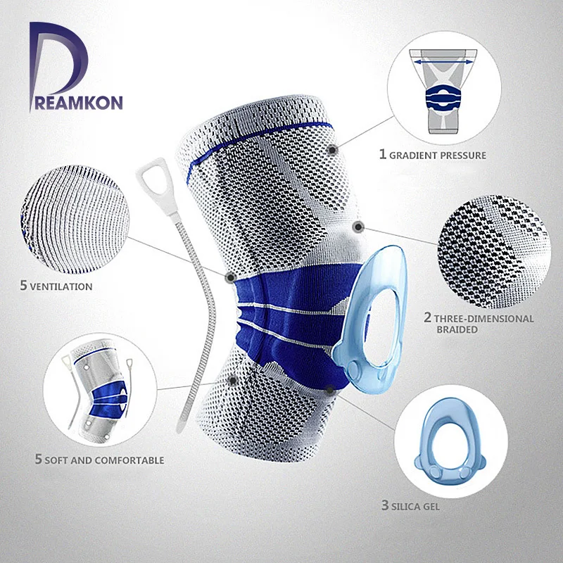 Эластичный поддерживающий кронштейн наколенник baue Регулируемый защитная лента