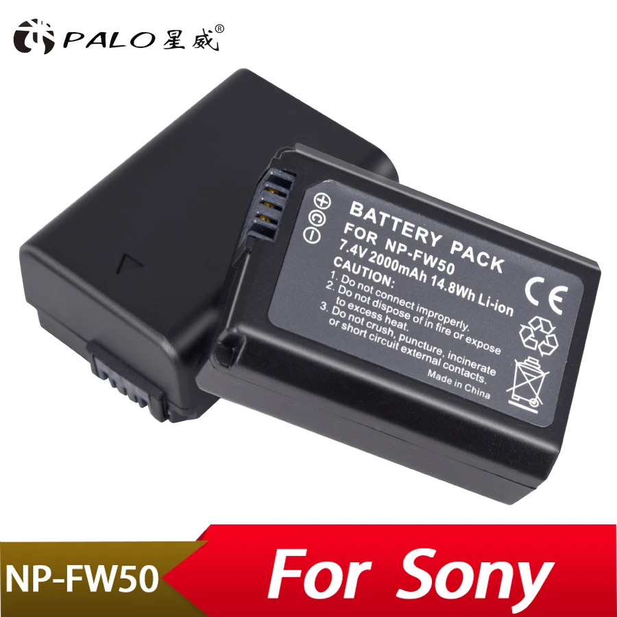 Palo 2 шт. 2000 ма/ч NP FW50 для Sony |Цифровые аккумуляторы| |