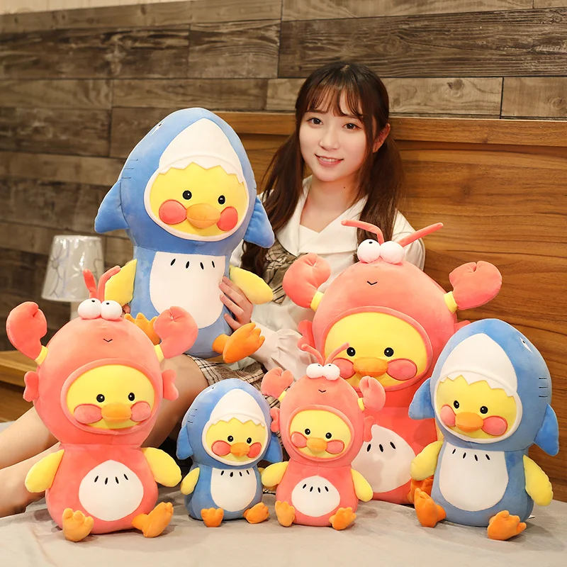 Милые плюшевые игрушки в виде утки 25/35/45 см превратите акулу лобстер кавайные