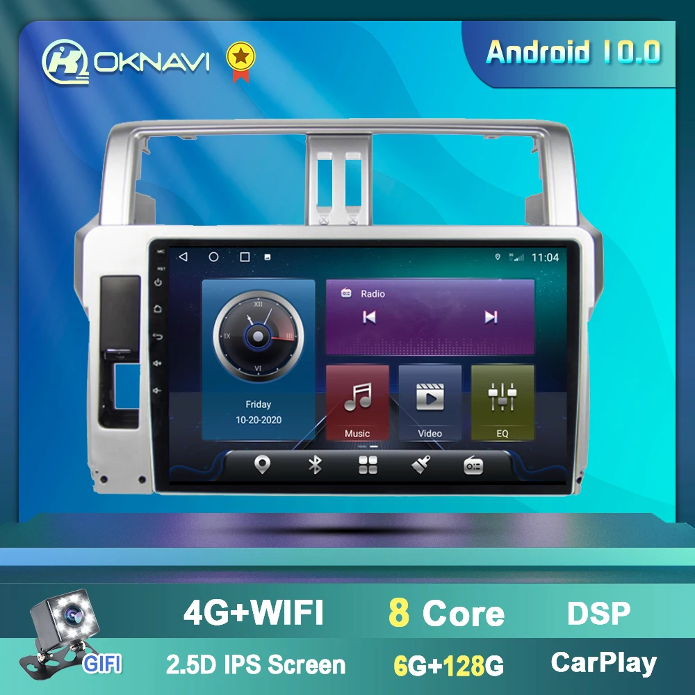 Автомагнитола для Toyota Land Cruiser Prado 2014 2015 2016 2017 Android 10 0 GPS навигация мультимедийный DVD