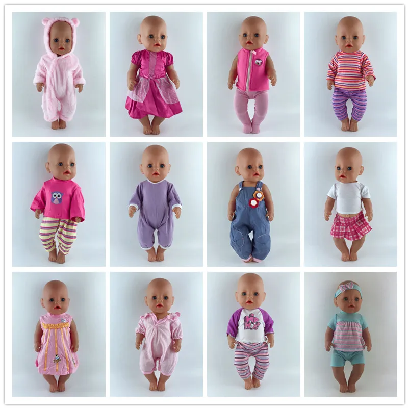 20 шт./компл. модная одежда костюм для 43 см кукла новорожденных 17 дюймов детская