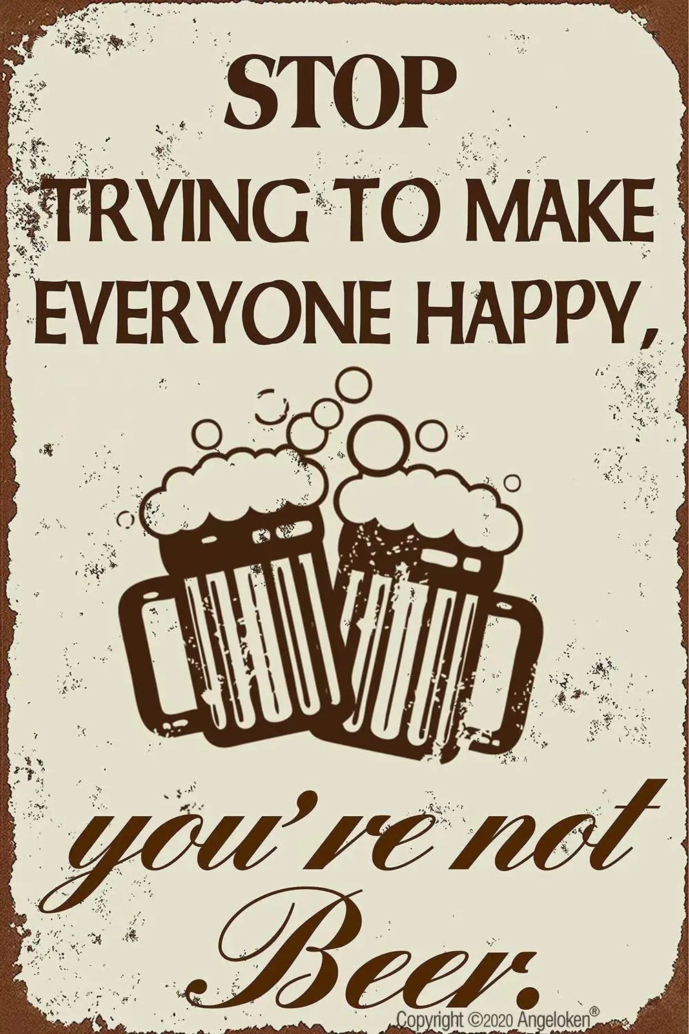 

Новый металлический жестяной знак Ретро винтажный прекратите старание порадовать всех, вы не пиво алюминиевый знак для дома