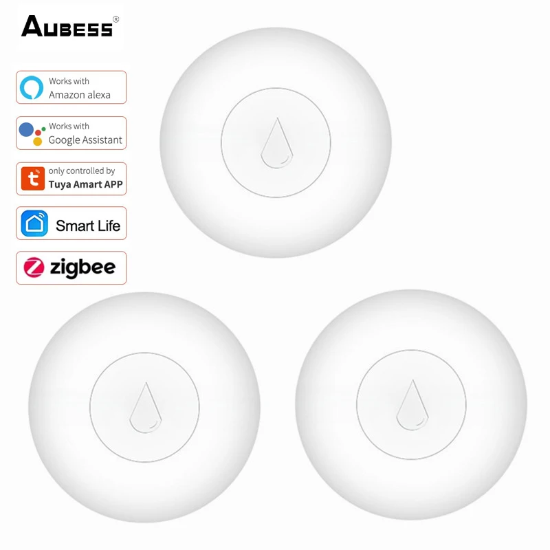 

AUBESS Home Alarm Water Leakage Spot Alarm Detector/tuya Water Leak Sensor Detection Flood Alert Overflow Security Alarm System