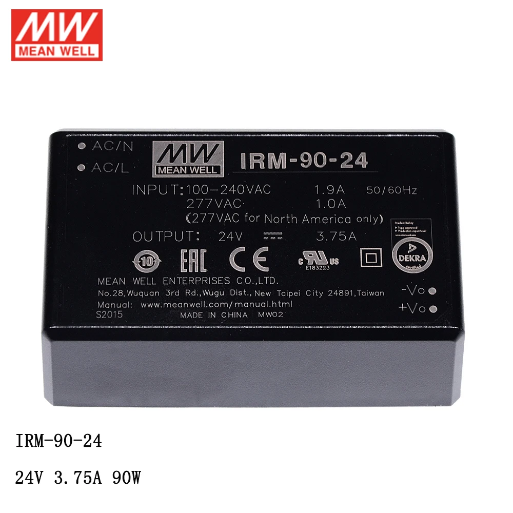 Тайваньская компания MEAN WELL IRM 90 24 Вт PCB mount assemble инкапсулированный силовой модуль
