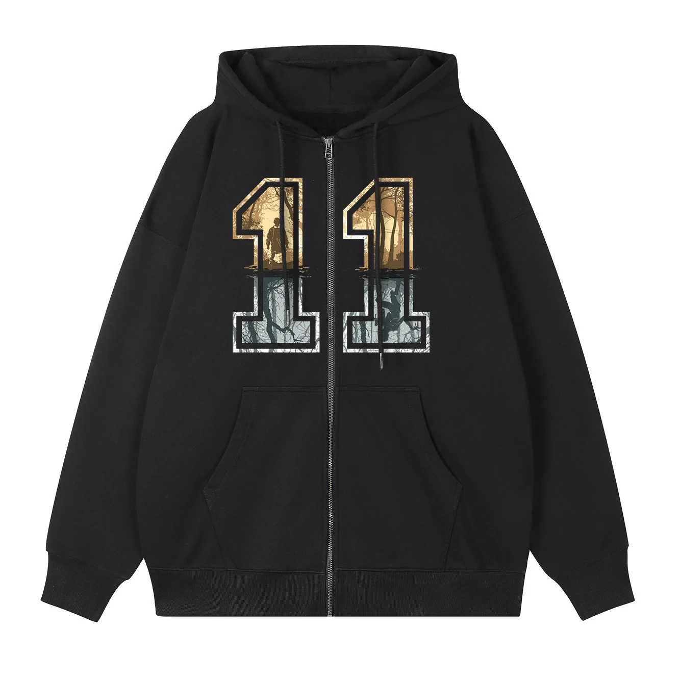 

Stranger things Movie 11 number Printed Hoodie Men Autumn Zipper Clothes Fashion Casual Sweatshirts Cardigan Pocket Hoody Unisex