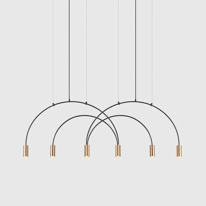 Современная Минималистичная художественная люстра из кованого железа