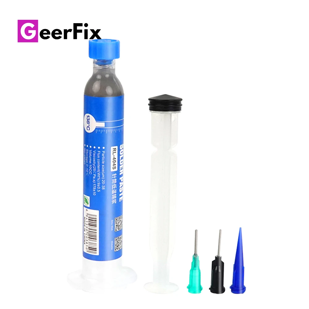 

Relife Solder Paste Flux 138C Low Temp Welding Flux Paste RL-404S 10CC Tin Liquid BGA Soldering Fluxes for Rework Repair