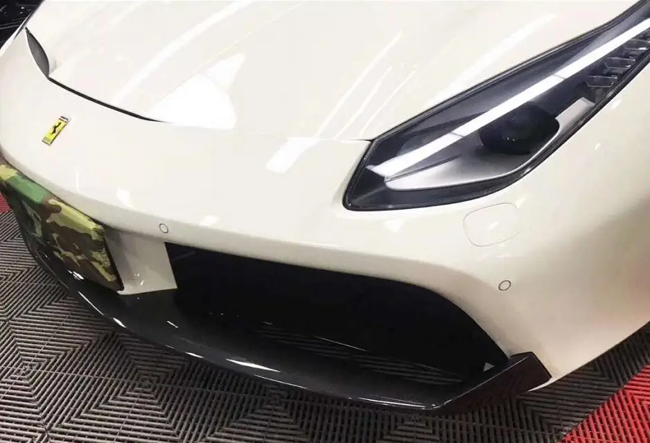 Автомобильный карбоновый передний бампер спойлер автомобильный диффузор подходит для Ferrari 488 488GTB