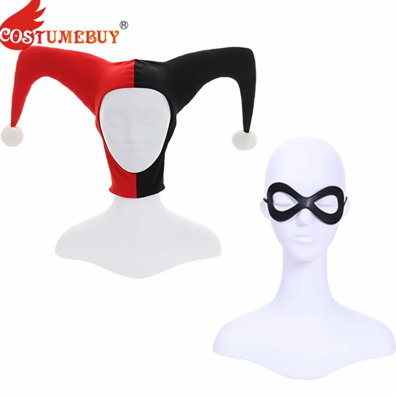 Costumebuy отряд самоубийц Джокер Куинн костюмы для косплея для женщин плохой девушки маска шляпа Хэллоуин реквизит головной убор