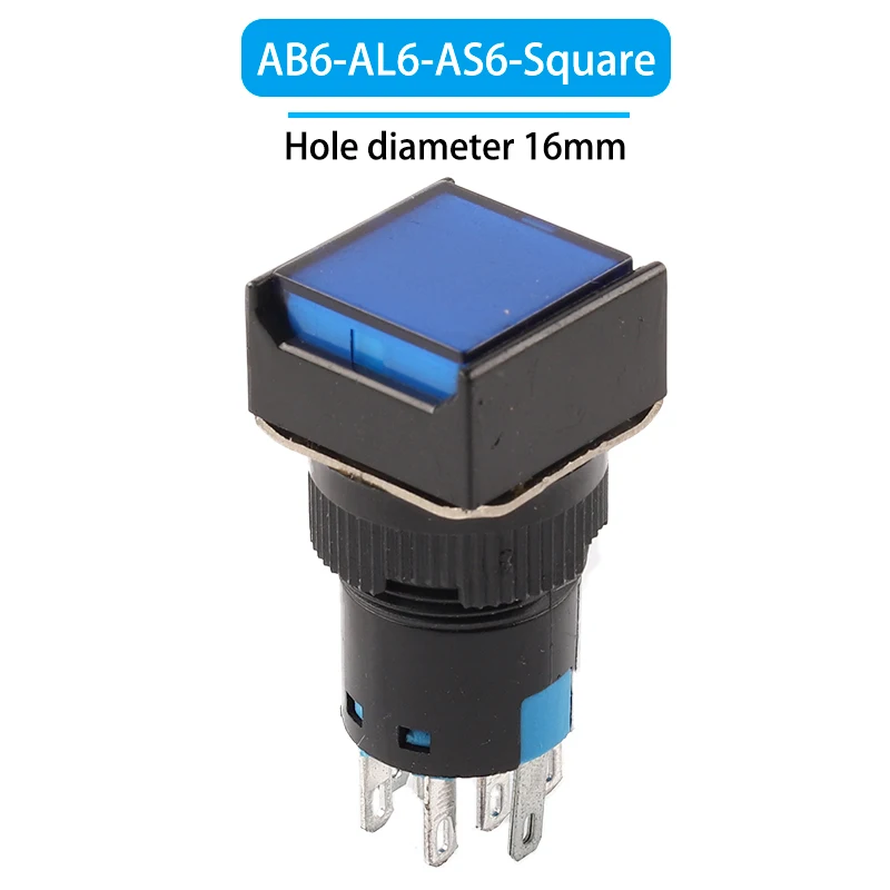 Кнопочный переключатель питания DIY GO 16мм 5/8 контакта 12/24/220В