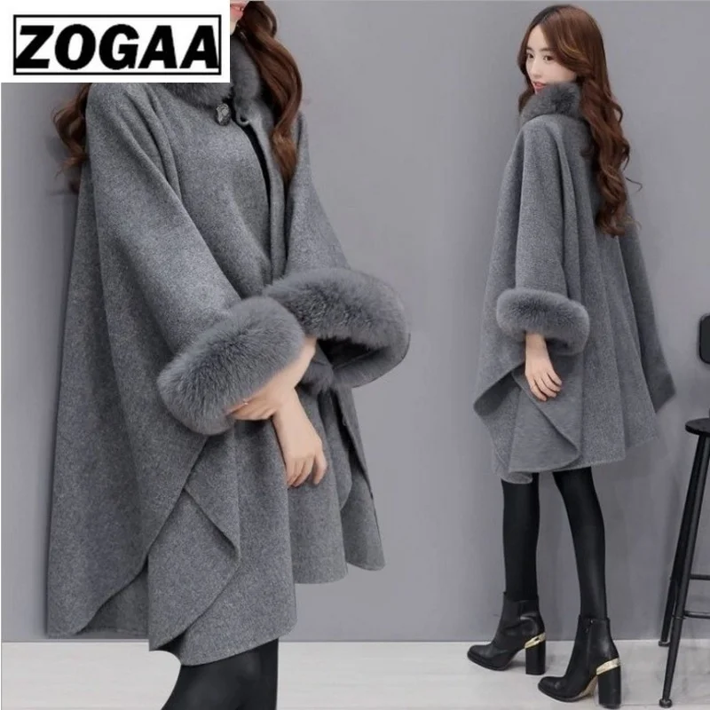 Женское пальто с искусственным мехом модное зимнее и весеннее меховым