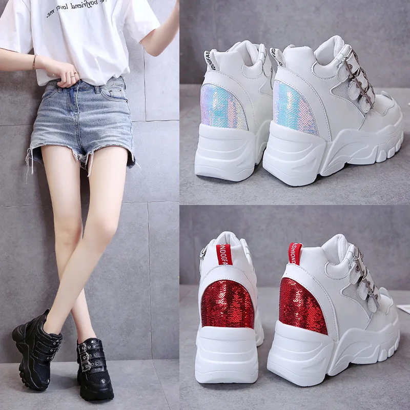 Krasovki/кроссовки из натуральной кожи сезон осень-зима женская обувь на толстой