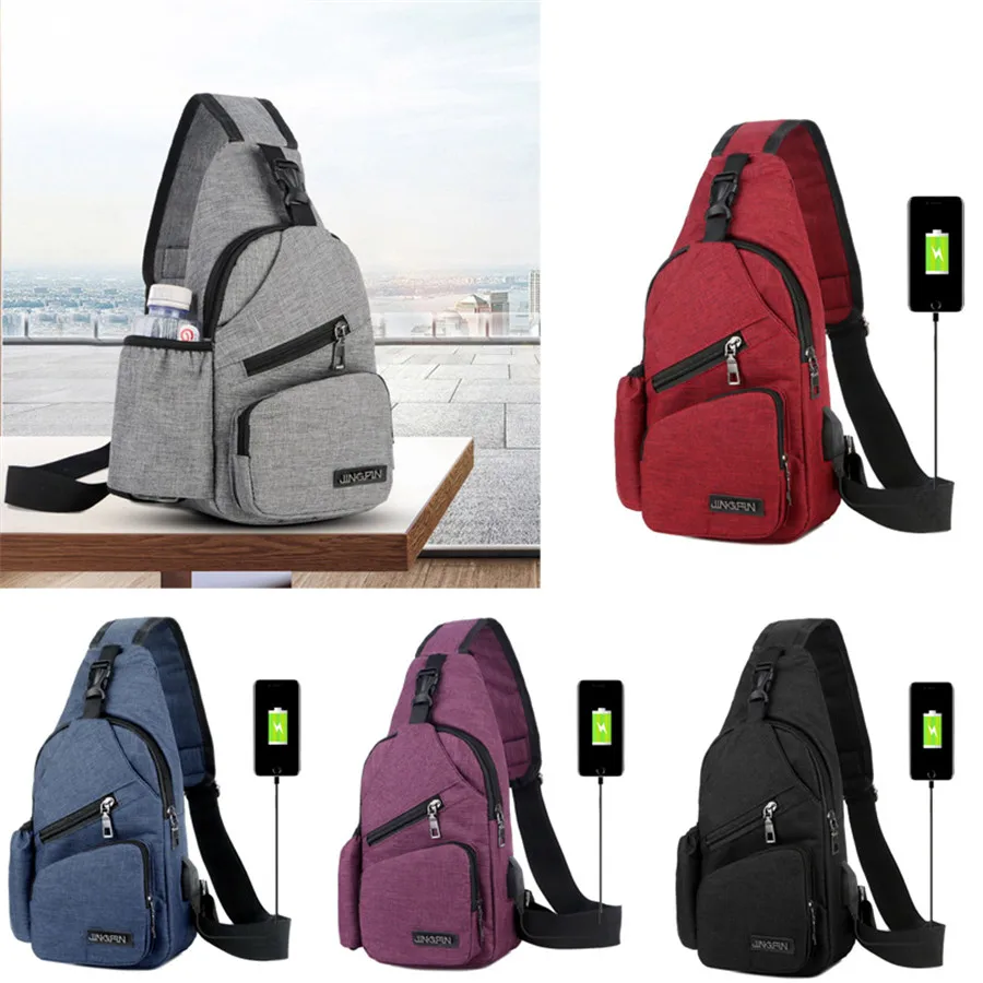 

Men Women Nylon Sling Bag Backpack Crossbody Shoulder Chest Cycle Daily Travel