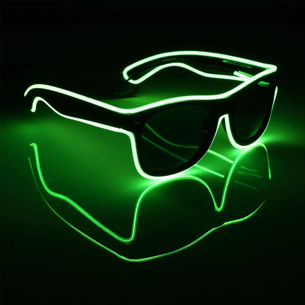 

LED EL Wire Glasses Light Up Glow Sunglasses Eyewear Shades for Nightclub Party