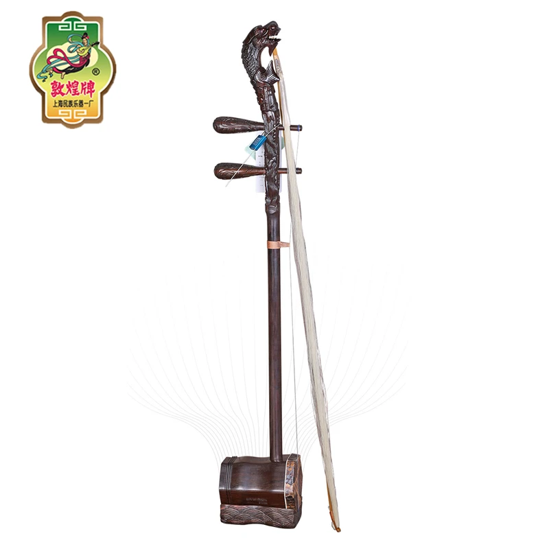 Dunhuang Brand Old Mahogany Erhu 2010AAA Fish Leaping Dragon Gate White Horsetail Bow Hexagonal Huqin Folk Musical Instrument | Спорт и